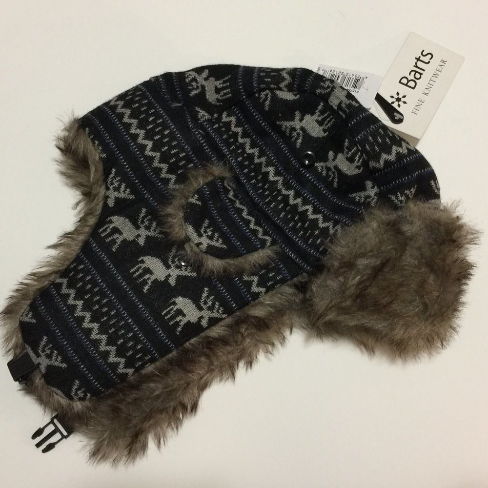 BARTS TRAPPER HAT NEW WITH TAGS